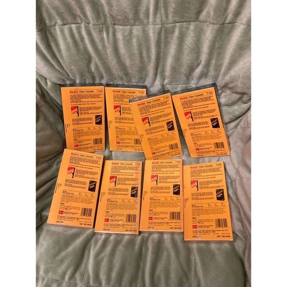LOT of 8 Kodak T120 HS High Grade Standard Video Cassette VHS Video Tape Sealed - Picture 2 of 2
